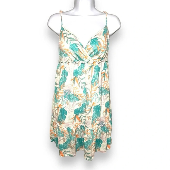 So Tropical Print Summer Dress Small Adjustable Straps Lightweight Boho Style - Picture 7 of 7